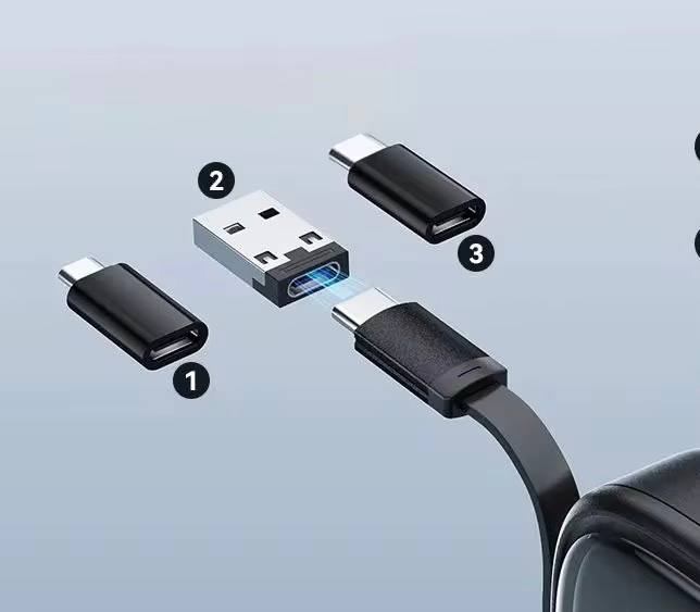 WIELOFUNKCYJNY KABEL TYPU C O MOCY 60 W ZE SCHOWKIEM