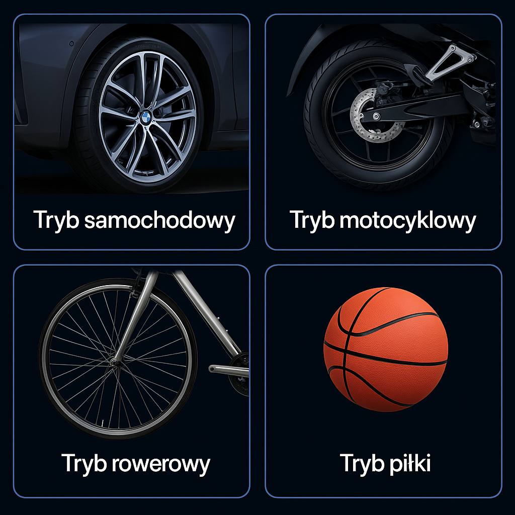 KOMPRESOR SAMOCHODOWY TOCKI 12V POMPKA ELEKTRYCZNA ROWEROWA SPRĘŻARKA DO OPON